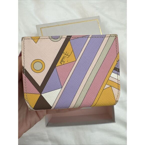 Emilio Pucci Tri Fold Pouch Wallet W/box - Picture 5 of 16
